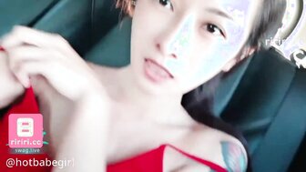 Hot girl masturbate in taxi and sex with taxi driver