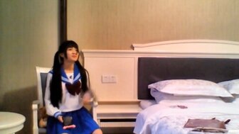 「挑戰百人斬jimmybiiig」對雙馬尾水手服情有獨鐘 抓著馬尾瘋狂後入