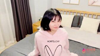 Cute cousin comes to my home and take bath with me