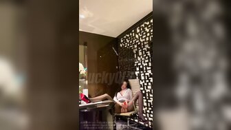 Husband threesome with horny wife in OL suit and his friend