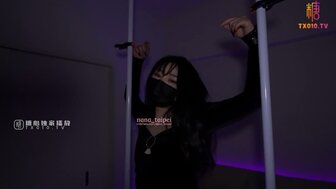 BDSM lewd and sexy woman in high-heel and black stockings