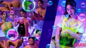 RAS306 Busty beauty takes a soap bath with you