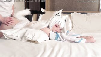 Hard fucking cosplayer, her moaning voice like a dog