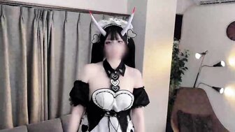 Horny teen girl sex with photographer in maid uniform