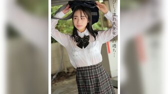 230OREMO104 Shy school girl's face turns red when touching her breasts