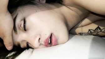 Drugged fucking woman with hairy pussy, her love juice is dripping