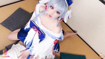 美女COS原神神裡綾華成了老師的肉便器