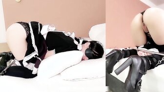 小母狗優咪拘束調教 肛門小穴插入連續高潮