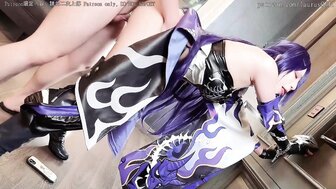 Sexy coser Acheron in Honkai: Star Rail got doggy fucking to orgasm