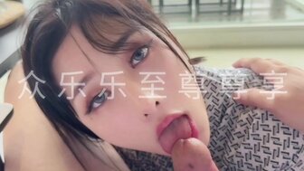 Pretty and innocent girl eats my cock