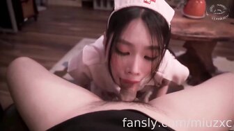 Beautiful girl was playing role-play at home when they felt boring