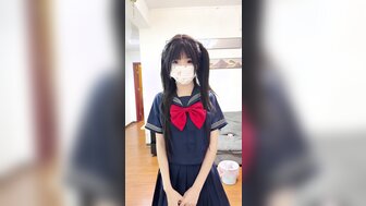 Innocent bitch in a sailor uniform and black stockings needs a cock stuffed into her mouth to make her behave.