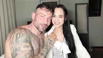 A robust, foreign cock relentlessly fucks a mixed-race wife; she gasps and moans incessantly, her hips moving on their own to keep up with the rhythm.