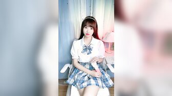 Student couple fucked at home in school uniform and white shockings