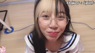 純樸女友學生打扮深喉口交 後入狂操口爆吞精